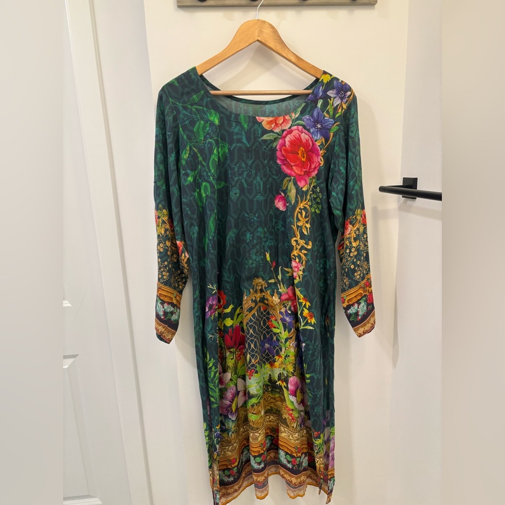 Floral Green Pakistani Dress suit